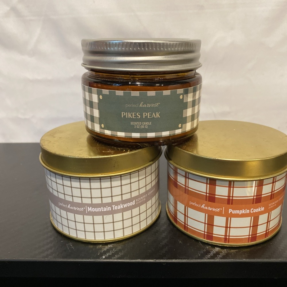 3 Pc‎ Perfect Harvest Scented 3 OZ Candles
